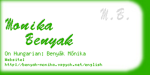 monika benyak business card